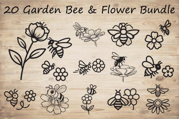 20 Garden Bee Flower SVG Bundle Review