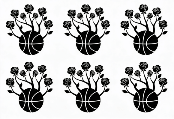 Basketball Rose Floral Graphic Design Review