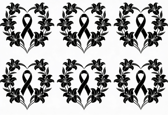 Black Ribbon Lily Heart Floral Memorial Review