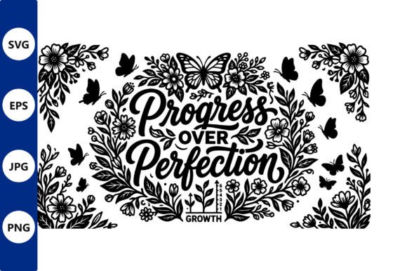 Floral Border Vector with Progress over