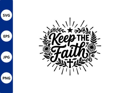 Keep the Faith Floral Wreath Vector Review