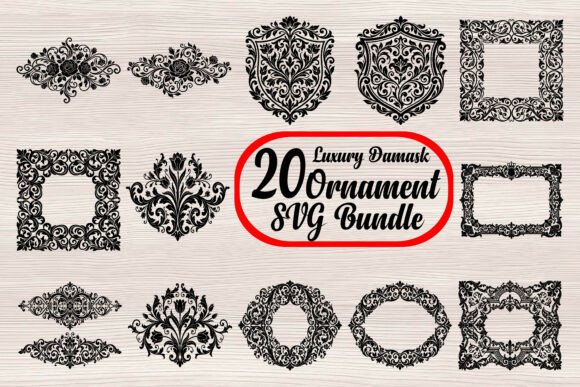 Luxury Damask Ornament SVG Bundle Review
