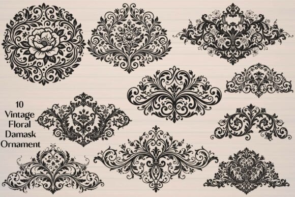Vintage Floral Damask Ornament Review
